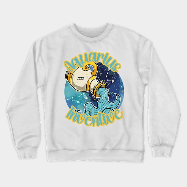 Aquarius Crewneck Sweatshirt by Mujji